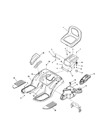 Seat Deck / Fuel Tank parts for Snapper Front-Engine Lawn Tractor LT18538 (2690577) from AppliancePartsPros.com