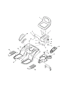 Seat Deck / Fuel Tank parts for Snapper Front-Engine Lawn Tractor LT2042 (2690441) from AppliancePartsPros.com