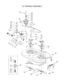 42" Spindle Assembly parts for Cub Cadet Front-Engine Lawn Tractor LT2180 from AppliancePartsPros.com