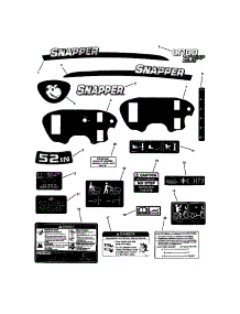 Decals parts for Snapper Front-Engine Lawn Tractor LT24520 (7800317) from AppliancePartsPros.com