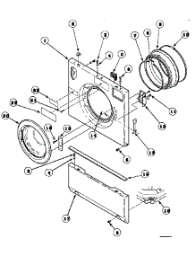 Front Panel, Door Assembly And Door Seal parts for Amana Washer LTC85AW/PLTC85AW from AppliancePartsPros.com