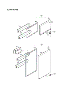 Door Parts parts for Lg Top-Mount Refrigerator LTCS20030S/00 from AppliancePartsPros.com