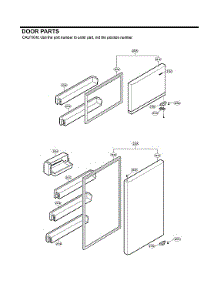 Door Parts parts for Lg Top-Mount Refrigerator LTCS20120W/00 from AppliancePartsPros.com