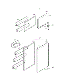 Door Parts parts for Lg Top-Mount Refrigerator LTCS20220W/00 from AppliancePartsPros.com