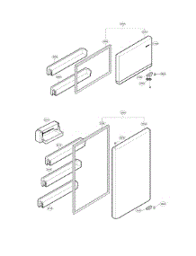 Door Parts parts for Lg Top-Mount Refrigerator LTCS24223B/01 from AppliancePartsPros.com