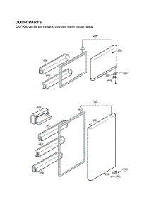 Door Parts parts for Lg Top-Mount Refrigerator LTCS24223B/04 from AppliancePartsPros.com