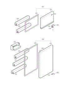Door Parts parts for Lg Top-Mount Refrigerator LTCS24223D/00 from AppliancePartsPros.com