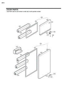 Door Parts parts for Lg Top-Mount Refrigerator LTCS24223D/03 from AppliancePartsPros.com