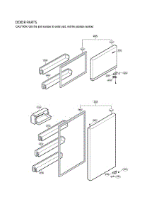 Door Parts parts for Lg Top-Mount Refrigerator LTCS24223D/05 from AppliancePartsPros.com