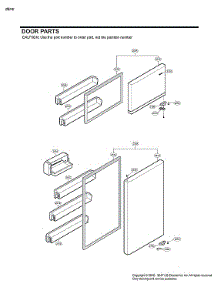 Door Parts parts for Lg Top-Mount Refrigerator LTCS24223S/07 from AppliancePartsPros.com
