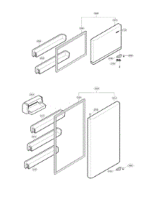 Door Parts parts for Lg Top-Mount Refrigerator LTCS24223W/00 from AppliancePartsPros.com