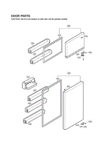 Door Parts parts for Lg Top-Mount Refrigerator LTCS24223W/01 from AppliancePartsPros.com