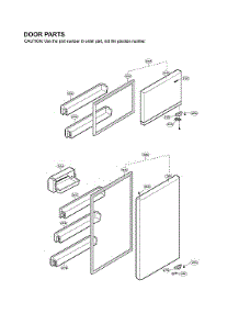 Door Parts parts for Lg Top-Mount Refrigerator LTCS24223W/02 from AppliancePartsPros.com