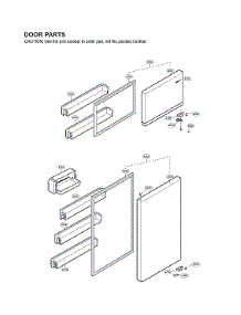 Door Parts parts for Lg Top-Mount Refrigerator LTCS24223W/03 from AppliancePartsPros.com