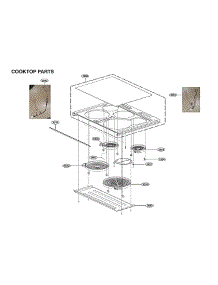 Cooktop Parts parts for Lg Electric Range LTE4815BM/00 from AppliancePartsPros.com