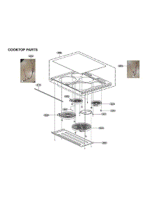 Cooktop Parts parts for Lg Electric Range LTE4815ST/00 from AppliancePartsPros.com