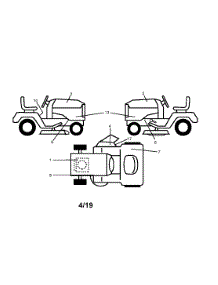 Decals parts for Husqvarna Front-Engine Lawn Tractor LTH1842-96041039400 from AppliancePartsPros.com