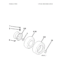 Wheels And Tires parts for Husqvarna Front-Engine Lawn Tractor LTH1842-96041039400 from AppliancePartsPros.com