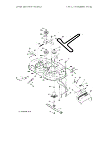 Mower Deck parts for Husqvarna Front-Engine Lawn Tractor LTH1842-96041039400 from AppliancePartsPros.com