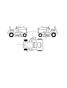 Decals parts for Husqvarna Front-Engine Lawn Tractor LTH18538 (96043017100) from AppliancePartsPros.com