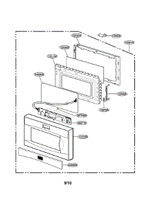 Door Parts parts for Lg Countertop Microwave LTM9000W from AppliancePartsPros.com