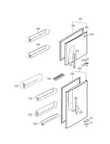 Door Parts parts for Lg Top-Mount Refrigerator LTN16385PL/00 from AppliancePartsPros.com