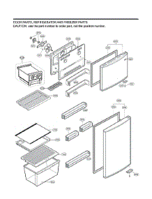 Door / Refrigerator / Freezer Parts parts for Lg Top-Mount Refrigerator LTNC11131V/00 from AppliancePartsPros.com