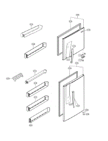 Door Parts parts for Lg Top-Mount Refrigerator LTNS16121V/00 from AppliancePartsPros.com
