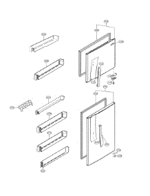 Door Parts parts for Lg Top-Mount Refrigerator LTNS16121V/01 from AppliancePartsPros.com