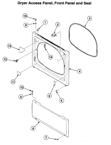 Dryer Fr Panel parts for Speed Queen Laundry Center LTSA9AQN3000 from AppliancePartsPros.com