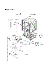 Lower Frame & Trim Assy parts for Lg Dishwasher LUDP8908SN/00 from AppliancePartsPros.com