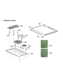 Cooktop Parts parts for Lg Electric Range LUTE4619SN/00 from AppliancePartsPros.com