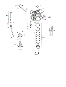 Crankcase parts for Kohler Lawn & Garden Engine LV675-851510 from AppliancePartsPros.com