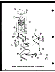 Motor (Lw1201 / P1110510w) (Lw1501 / P1110511w) (Lw1502 / P1110512w) (Lw2302 / P1110514w) (Lw2303 / P1110515w) (Lw1503 / P1110513w) parts for Amana Washer LW1503/P1110513W from AppliancePartsPros.com