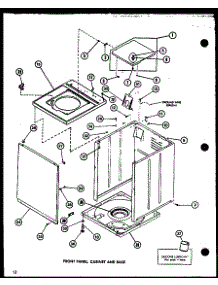 Front Panel (Lw2402 / P7762126w) (Lw2403 / P7762127w) parts for Amana Washer LW2303/P7762125W from AppliancePartsPros.com