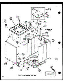 Front Panel (Lw1201 / P1110510w) (Lw1501 / P1110511w) (Lw1502 / P1110512w) (Lw2302 / P1110514w) (Lw2303 / P1110515w) (Lw1503 / P1110513w) parts for Amana Washer LW2402/P1110516W from AppliancePartsPros.com