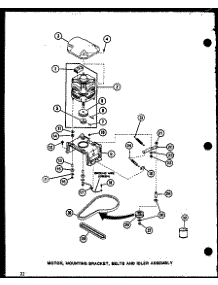 Motor (Lw1201 / P7762110w) (Lw1501 / P7762111w) (Lw1503 / P7762118w) (Lw2302 / P7762112w) (Lw2303 / P7762119w) parts for Amana Washer LW2403/P7762120W from AppliancePartsPros.com