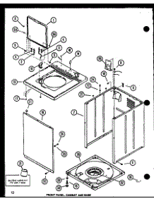 Front Panel (Lw3403w / P1118419ww) (Lw3403g / P1118420wg) (Lw3403l / P1118421wl) parts for Amana Washer LW2501L/P1118406WL from AppliancePartsPros.com