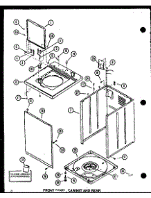 Front Panel (Lw3903w / P1122407ww) (Lw3903l / P1122408wl) (Lw3603w / P1122405ww) (Lw3603l / P1122406wl) (Lw9103w / P1122812ww) parts for Amana Washer LW9103/P1110503W from AppliancePartsPros.com
