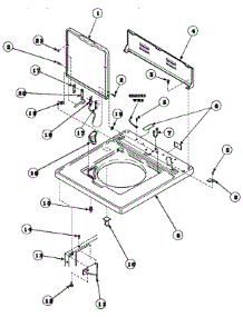 Cab Top / Loading Dr & Ctrl Hood Rear Pan parts for Amana Washer LW9203L2-PLW9203L2A from AppliancePartsPros.com
