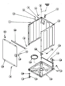 Front Panel, Base Assy And Cabinet Assy parts for Amana Washer LW9203L2-PLW9203L2A from AppliancePartsPros.com