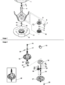 Weldment And Bearing Assy, Brake And Pul parts for Amana Washer LWA50AW from AppliancePartsPros.com