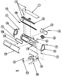 Graphic Panel, Controls parts for Amana Washer LWA90W/PLWA90AW from AppliancePartsPros.com