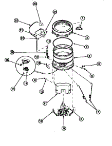 Pressure Hose And Counterweight parts for Amana Washer LWA90W/PLWA90AW from AppliancePartsPros.com