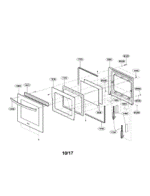 Upper Door Parts parts for Lg Electric Wall Oven LWD3063BD/00 from AppliancePartsPros.com