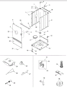 Front, Base And Cabinet & Special Tools parts for Amana Washer LWG65AW-PLWG65AW from AppliancePartsPros.com