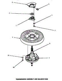 Transmission Assy & Balance Ring parts for Amana Washer LWM353W-P1176401WW from AppliancePartsPros.com