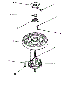 Transmission Assy & Balance Ring parts for Amana Washer LWM423L-P1176404WL from AppliancePartsPros.com