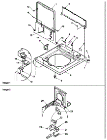Cabinet Top, Loading Door, And Door Switch parts for Speed Queen Washer LWS04AW-PLWS04AW from AppliancePartsPros.com