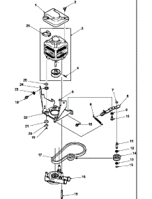 Motor, Belt, Pump, And Idler Assy parts for Speed Queen Washer LWS04AW-PLWS04AW from AppliancePartsPros.com
